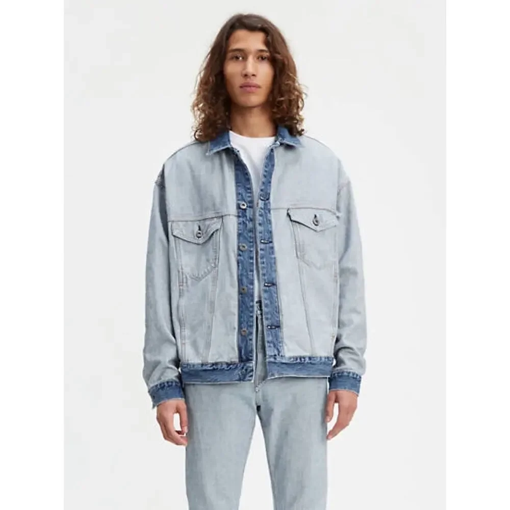 Levi's NWT Denim Trucker Jacket Crafted Oversized Inside Out XS/S